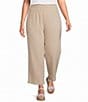 Ali Miles Plus Size Woven Wide-Leg Pull-On Cropped Pants - Image 5