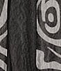 Ali Miles Printed Mesh Inset 3/4 Sleeve Open-Front Kimono, Color:Black White Print - Image 4