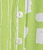 Ali Miles Printed Wire Collar 3/4 Sleeve Button-Front Tunic, Color:Soft Lime - Image 4