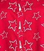 Ali Miles Woven Allover Star Print Point Collar 3/4 Cuffed Sleeve Button Front Tunic, Color:Star Multi - Image 4
