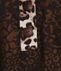 Ali Miles Woven Animal Print Point Collar 3/4 Sleeve Contrast Trim Hi-Low Hem Tunic, Color:Multi Animal Print - Image 6