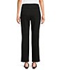 Ali Miles Woven Flat Front Straight Leg Ankle Length Front Pintuck Pull On Pants - Image 2