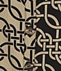 Ali Miles Woven Geometric Ruffle Mock Neck 3/4 Sleeve Button-Front Tunic - Image 5