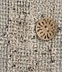 Ali Miles Woven Mesh Speckled V-Neck Elbow Length Sleeve Button Front Jacket - Image 4