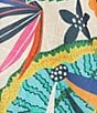 Ali Miles Woven Print Split V-Neck 3/4 Sleeve Top - Image 4