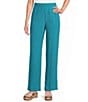 Ali Miles Woven Pull On Wide Leg Ankle Length Pants - Image 5