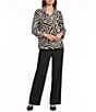 Ali Miles Woven Pull-On Wide Leg Ankle Length Pants - Image 3