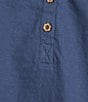 Ali Miles Woven Split V-Neck 3/4 Floral Embroidery Sleeve Top - Image 4