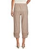 Ali Miles Woven Texture Wide Leg Tulip Hem Cropped Pants - Image 2