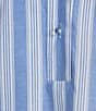 Ali Miles Woven Yarn Dye Stripe Wire Collar 3/4 Dolman Sleeve Tunic - Image 4