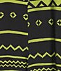 Ali Miles Woven Zig-Zag Harmony Print Point Collar 3/4 Roll-Tab Sleeve Asymmetric Hem Button Front Tunic, Color:Citron - Image 6