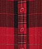 Ali Miles Yarn Dye Woven Plaid Wire Collar Rolled Tab Sleeve Button Front Shirt - Image 4