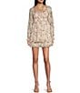 Color:Natural/Clay - Image 1 - Alison & Kelly Long Sleeve Smock Tiered Floral Printed Dress