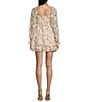 Color:Natural/Clay - Image 2 - Alison & Kelly Long Sleeve Smock Tiered Floral Printed Dress