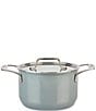 Color:Platinum - Image 1 - FUSIONTEC Cookware 4-Quart Soup Pot with Lid
