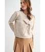 All in Favor Big Bow Sweater, Color:Oatmeal - Image 2