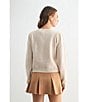 All in Favor Big Bow Sweater, Color:Oatmeal - Image 3