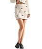 All in Favor Bow Mini Sweater Skirt, Color:Cream - Image 1