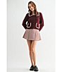 All in Favor Collard Button Front Cardigan, Color:Burgundy - Image 8
