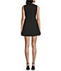 All in Favor Contrast Bow Fit and Flare Mini Dress, Color:Black - Image 2