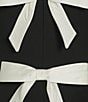All in Favor Contrast Bow Fit and Flare Mini Dress, Color:Black - Image 3