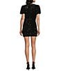 All in Favor Embellished Three Bow Mini Dress, Color:Black - Image 2