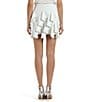 All in Favor Frill Ruffled Mini Skirt, Color:Cream - Image 2