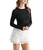 All in Favor Knit Long Sleeve Top, Color:black - Image 3