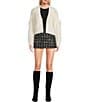 All in Favor Lace Pearl Bow Application Cardigan, Color:Cream - Image 4
