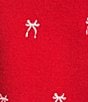 All in Favor Metallic Bow Embellishment Sweater, Color:Red - Image 4