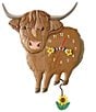 Allen Designs Sunny Moo Highland Cow Wall Clock - Image 1