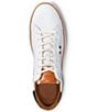 Color:White - Image 5 - Men's Alpha Leather Lace-Up Sneakers