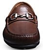 Color:Mahogany - Image 4 - Men's Sebastian Leather Bit Buckle Driving Loafers
