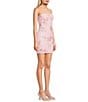 Allison & Kelly Beaded Strapless Floral Printed Mesh Dress - Image 3