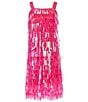 Color:Hot Pink - Image 1 - Big Girls 7-16 Layered Sequin Sheath Dress