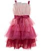 Color:Blush/Pink - Image 1 - Big Girls 7-16 Ombre Ruffle Tulle Dress