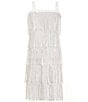 Color:White - Image 1 - Big Girls 7-16 Rhinestone-Embellished Fringed Sheath Dress