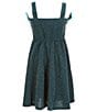 Color:Hunter Green - Image 2 - Big Girls 7-16 Sleeveless Rhinestone-Embellished Glitter-Knit Dress