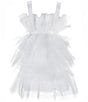 Color:White - Image 2 - Big Girls 7-16 Sleeveless Tulle Fit-And-Flare Dress