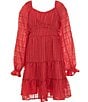 Allison & Kelly Big Girls Long Sleeve Metallic Shadow Stripe Dress - Image 3
