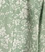 Allison & Kelly Floral Print Flutter Short Sleeve V-Neck Tiered Romper, Color:Sage/Ivory - Image 3