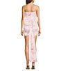 Allison & Kelly Floral Printed Taffeta Strapless Bow Back Dress - Image 2