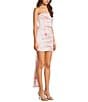 Allison & Kelly Floral Printed Taffeta Strapless Bow Back Dress - Image 3