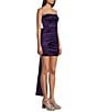 Allison & Kelly Glitter Satin Strapless Bow Back Dress - Image 5