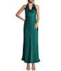 Allison & Kelly Halter Neck Drape Tie Back Maxi Dress - Image 1