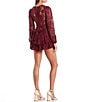 Color:Wine - Image 2 - Lace Tiered Romper