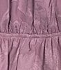 Color:Dusty Lavender - Image 4 - Long Sleeve Cinch Waist Jacquard Dress