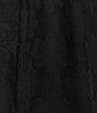 Color:Black - Image 3 - Long Sleeve Jacquard Smock Dress