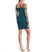 Color:Hunter Green - Image 2 - Long Sleeve Peasant Pearl Square Neck Pull-On Dress
