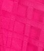 Color:Fuchsia - Image 3 - Off-The-Shoulder Sleeveless Checkered Print Organza Dress